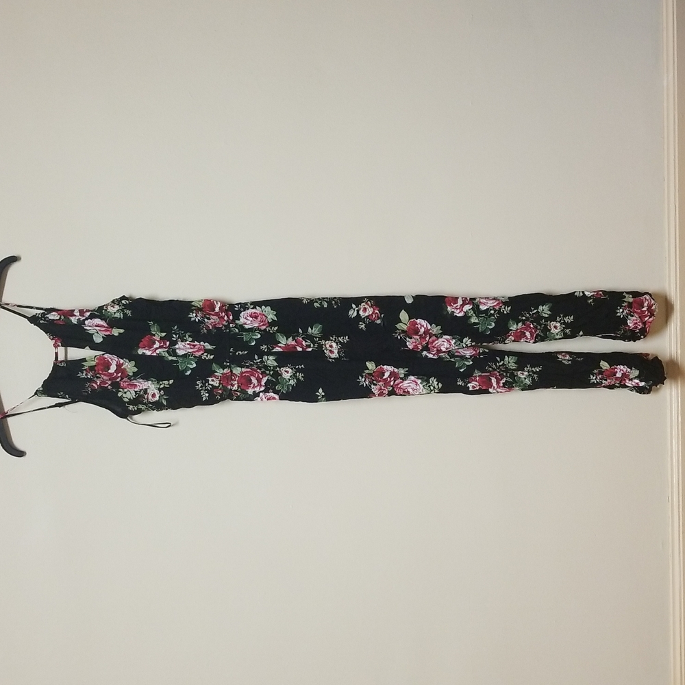 Floral print pant jumpsuit